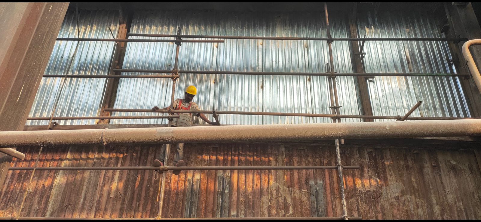 BOILER FURNACE MS RIBBED SHEET FITTING WORK UNDER MAHARASHTRA STATE POWER GENRATION COMPANY LIMITED (MAHAGENCO) AT NASHIK TPS